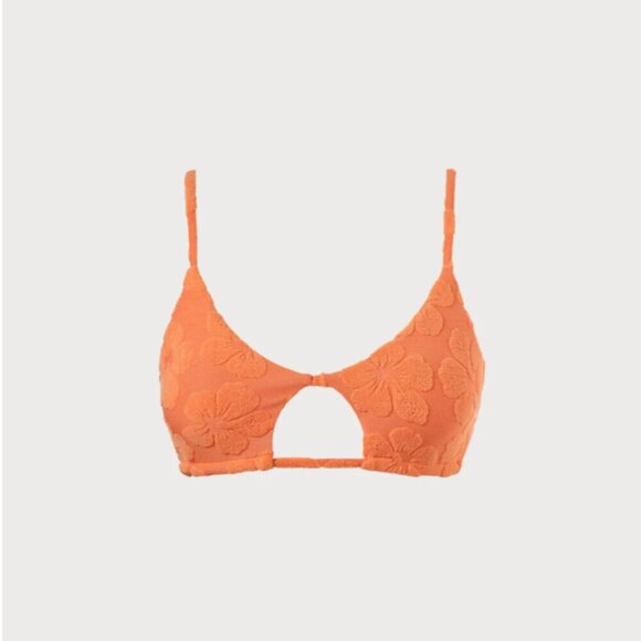 BERLOOK Orange Floral Jacquard Cut Out TOP AND Floral Jacquard High Cut Bot 22 - Picture 9 of 15